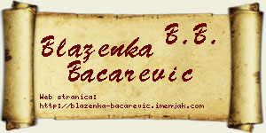 Blaženka Bačarević vizit kartica